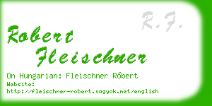 robert fleischner business card