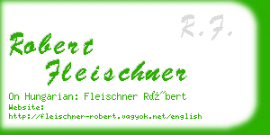 robert fleischner business card